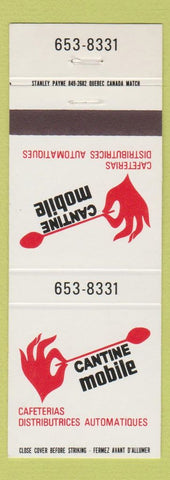 Matchbook Cover - Cantine Mobile Cafeteria  QC?