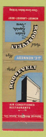 Matchbook Cover - Hotel Roosevelt Cedar Rapids IA