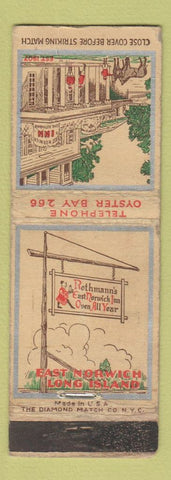 Matchbook Cover - Rothmann's East Norwich Inn LI NY WORN