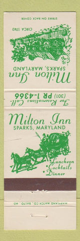 Matchbook Cover - Milton Inn Sparks MD