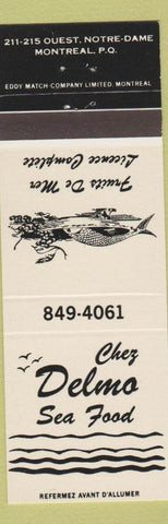 Matchbook Cover - Chez Delmo Seafood Montreal QC