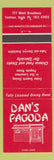 Matchbook Cover - Dan's Pagoda Yorkton SK Chinese