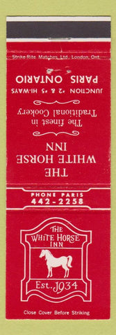 Matchbook Cover - White Horse Inn Paris ON