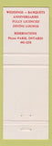 Matchbook Cover - White Horse Inn Paris ON