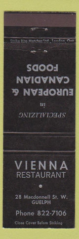 Matchbook Cover - Vienna Restaurant Guelph ON