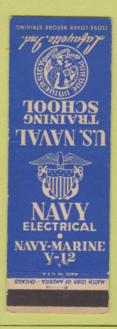 Matchbook Cover - US Naval Training School Lafayette IN Electrical