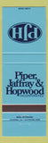 Matchbook Cover - Piper Jaffray and Hopwood Finance Investments Butte MT