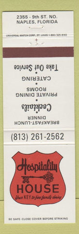 Matchbook Cover - Hospitality House Naples FL