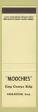 Matchbook Cover - Moochies Saskatoon SK