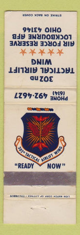 Matchbook Cover - 302nd Tactical Airlift Wing Lockburne Air Force Base OH WEAR