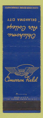 Matchbook Cover - Oklahoma Air College Oklahoma City OK Cimarron Field