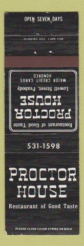 Matchbook Cover - Proctor House Peabody MA