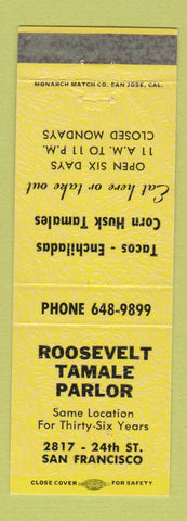 Matchbook Cover - Roosevelt Tamale Parlor San Francisco CA Mexican food