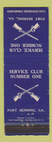 Matchbook Cover - Service Club Fort Benning GA