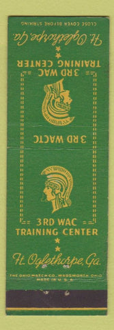 Matchbook Cover - 3rd WAC Training Center Fort Oglethorpe GA