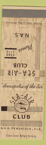 Matchbook Cover - Sea Air Club Pensacola FL military