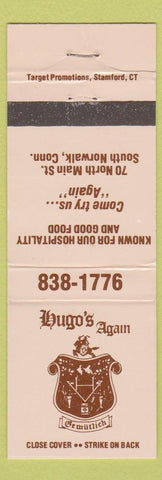 Matchbook Cover - Hugo's Again South Norwalk CT restaurant