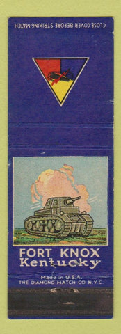 Matchbook Cover - Fort Knox Kentucky KY tank