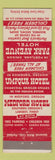 Matchbook Cover - Umpqua Hotel Roseburg OR Medford OR Portland
