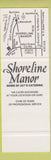 Matchbook Cover - Shoreline Manor Restaurant Angola NY