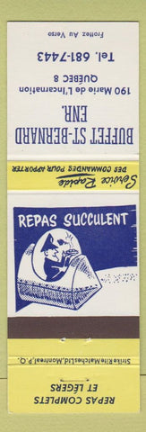 Matchbook Cover - Buffet ST Bernard Quebec QC
