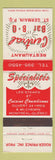 Matchbook Cover - Central BBQ Restuarant St Germain QC