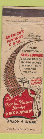 Matchbook Cover - King Edward Cigars full length WEAR