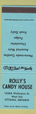 Matchbook Cover - Rolly's Candy House Ottawa ON