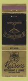 Matchbook Cover - Russo's Restaurant Lounge Maynard MA