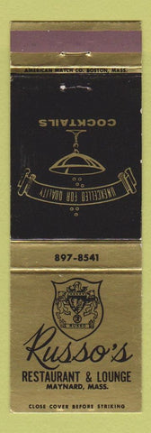 Matchbook Cover - Russo's Restaurant Lounge Maynard MA