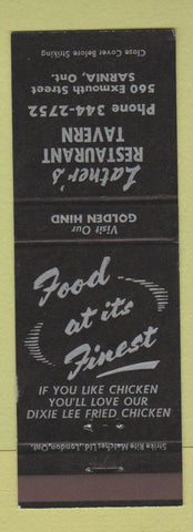 Matchbook Cover - Latner's Restaurant Tavern Sarnia ON Fried Chicken
