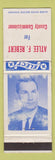 Matchbook Cover - Atlee F Rebert County Commissioner Hanover PA WORN