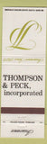 Matchbook Cover - Thompson and Peck Inc Insurance New Haven CT Old Saybrook