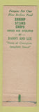 Matchbook Cover - The Round Table Restaurant St Petersburg FL WEAR Italian