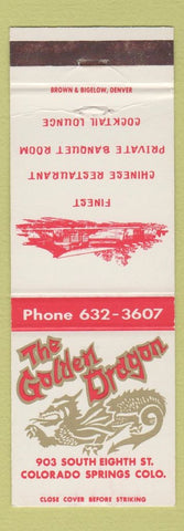Matchbook Cover - Golden Dragon Chinese Restaurant Colorado Springs