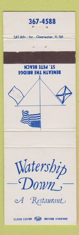 Matchbook Cover - Watership Down Restaurant St Petersburg FL