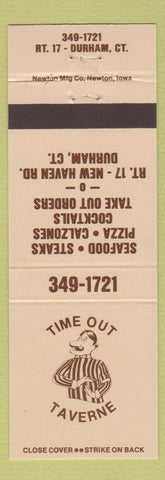 Matchbook Cover - Time Out Taverne Durham CT pizza