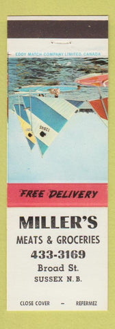 Matchbook Cover - Miller's Meats Grocery Sussex NB