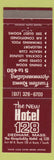 Matchbook Cover - Hotel 128 Dedham MA