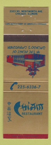 Matchbook Cover - Chiam Restaurant Chicago IL