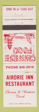 Matchbook Cover - Airdrie Inn Restaurant Chinese Food WEAR
