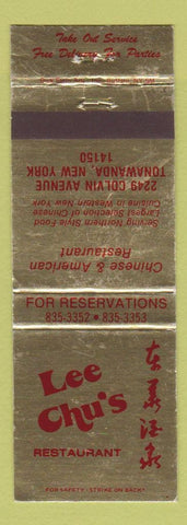 Matchbook Cover - Lee Chu's Restaurant Tonawanda NY WEAR