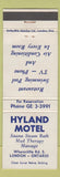 Matchbook Cover - Hyland Motel London ON