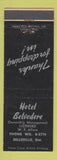 Matchbook Cover - Hotel Belvedere Belleville ON