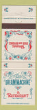 Matchbook Cover - Dream Machine Restaurant Orange CA