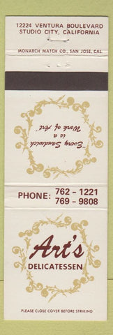 Matchbook Cover - Art's Deli Studio City CA