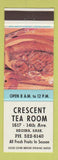 Matchbook Cover - Crescent Tea Room Regina SK