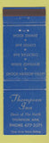 Matchbook Cover - Thompson Inn Thompson MB