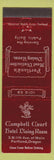 Matchbook Cover - Campbell Court Hotel Dining Room Portland OR