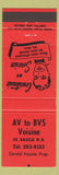 Matchbook Cover - AV to BVS Voisine St Basile NB